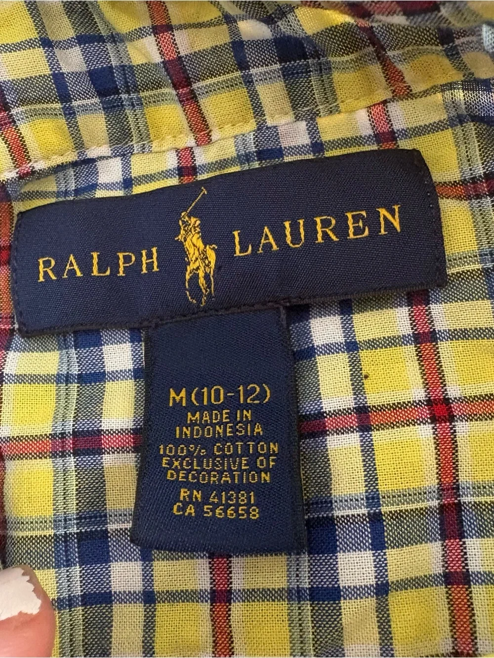 Boys  Plaid Button-Down Shirt - Yellow Multi
